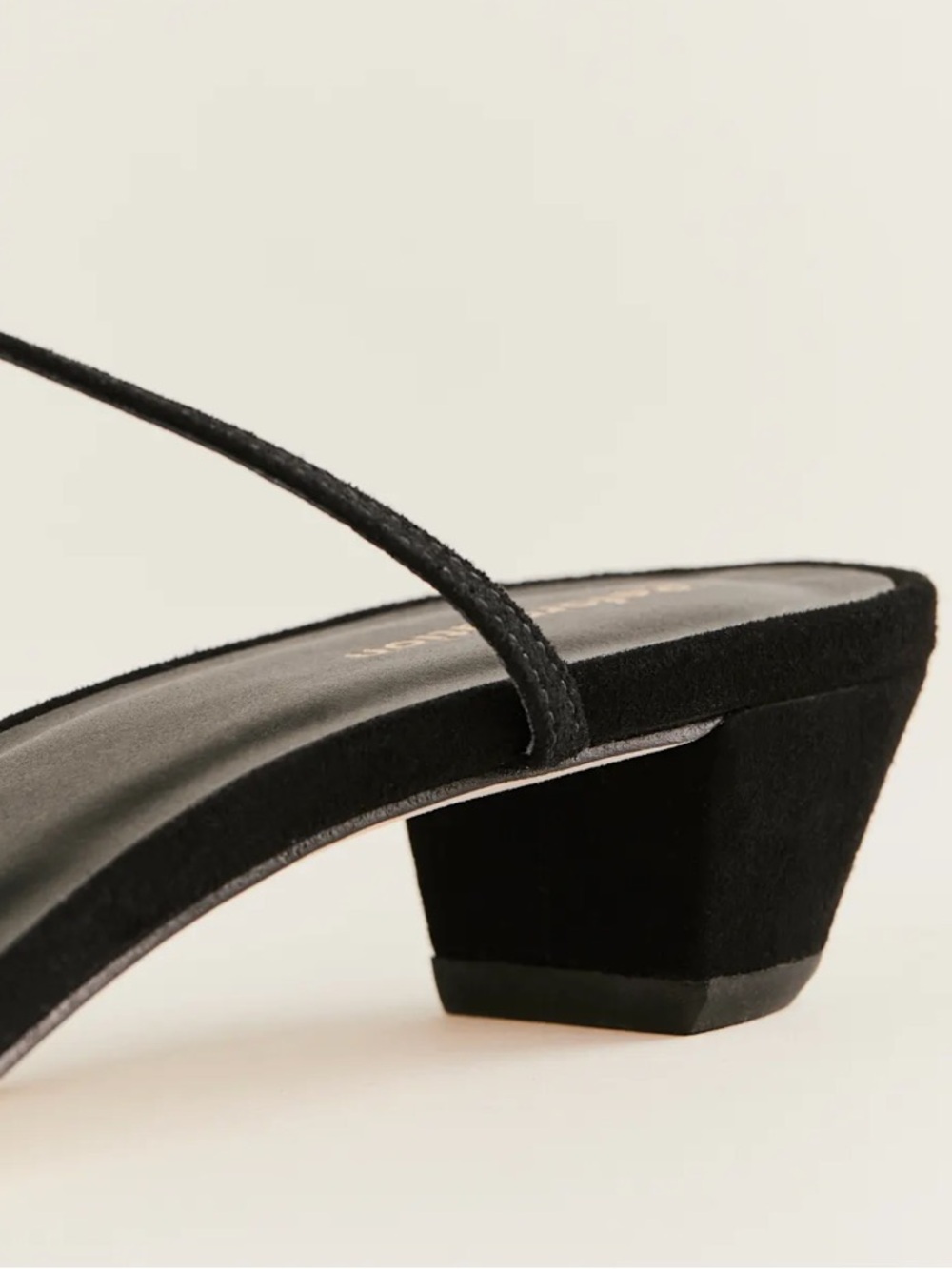 Reformation Alice Heeled Sandal Black Suede - Size 7 - Picture 5 of 6